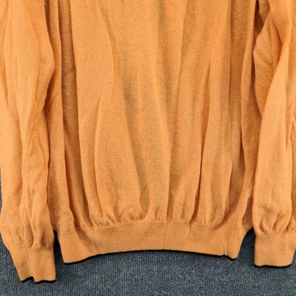 Ping Collection Men's Knit Sweater Orange M Argyle Diamond V-Neck - Picture 7 of 12